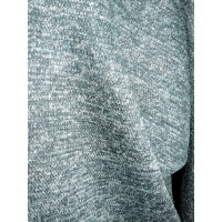 Błyszczący zielony sweter w stylu OVERSIZE ze srebrną niteczką